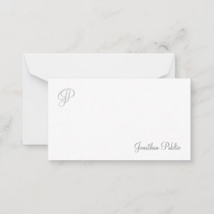 Carte De Correspondance Minimaliste de script manuscrit personnalisé