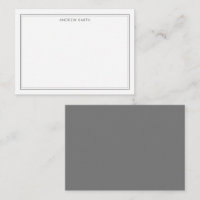 Minimaliste Élégant Deux Frontières Gris Professio