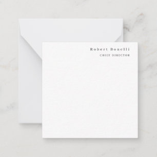 Carte De Correspondance Minimaliste Moderne Blanc Uni