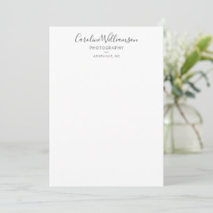 Carte De Correspondance Minimaliste Moderne Écriture Personnalisée Entrepr