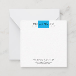 Carte De Correspondance Minimaliste Moderne Simple Uni