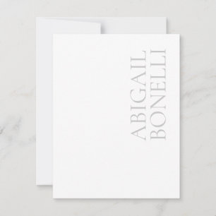 Carte De Correspondance Minimaliste professionnel moderne gris blanc audac