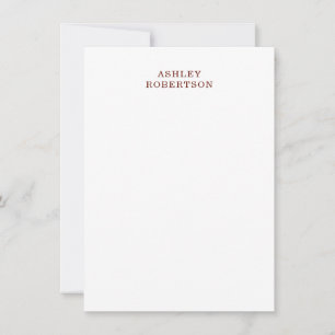 Carte De Correspondance Minimaliste Professionnel Moderne Simple Nom Perso
