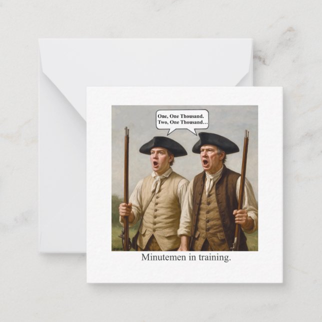 Carte De Correspondance Minutemen en formation. (Devant)