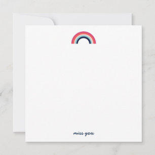 Carte De Correspondance Miss Arc-en-ciel moderne en bleu