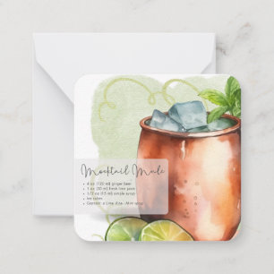 Carte De Correspondance Mocktail Moscow Mule & Virgin Mojito Party Favoris