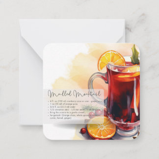 Carte De Correspondance Mocktail Recette Vierge Mulled Wine Party Favorise