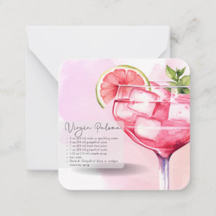 Carte De Correspondance Mocktail Recette Vierge Paloma Party Favoriser