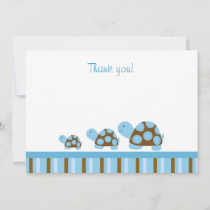 Carte De Correspondance Mod Turtles (Bleu) Flat Merci notes