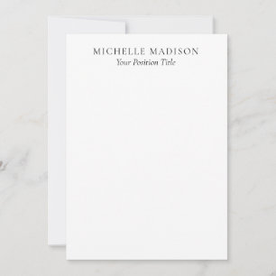 Carte De Correspondance Mode Nom Propre Minimaliste Tendance Professionnel