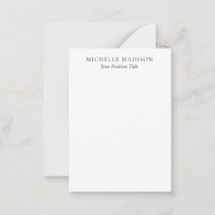 Carte De Correspondance Mode Nom Propre Minimaliste Tendance Professionnel