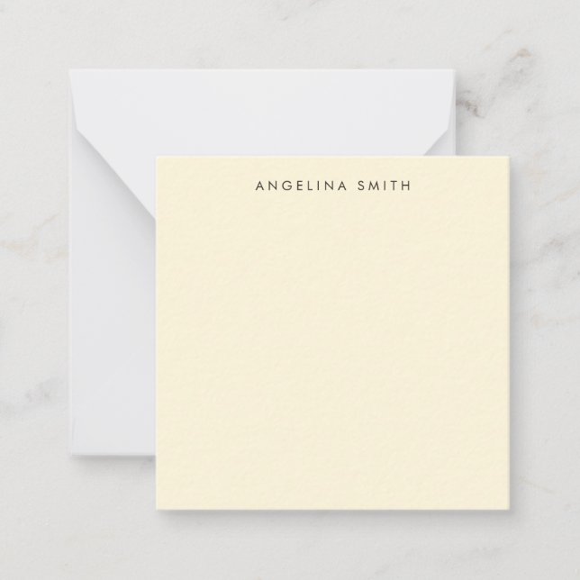 Carte De Correspondance Modern Minimalist Plain Simple Cornsilk Color (Devant)