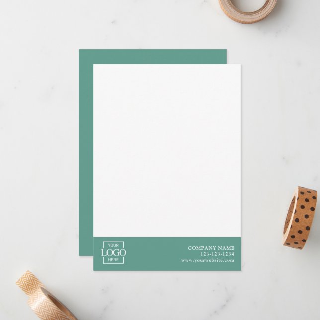 Carte De Correspondance Modern Simple Business Logo Professional Editable (Devant/Arrière en situation)