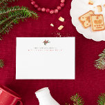 Carte De Correspondance Modern Winter Pine Branch & Berries Family Address<br><div class="desc">Carte d'adresse moderne personnalisée hiver et vacances famille Carte d'adresse avec branche de pin aquarelle avec cônes de pin et baies rouges. Personnalisez avec votre nom et votre adresse en vert et en rouge.</div>