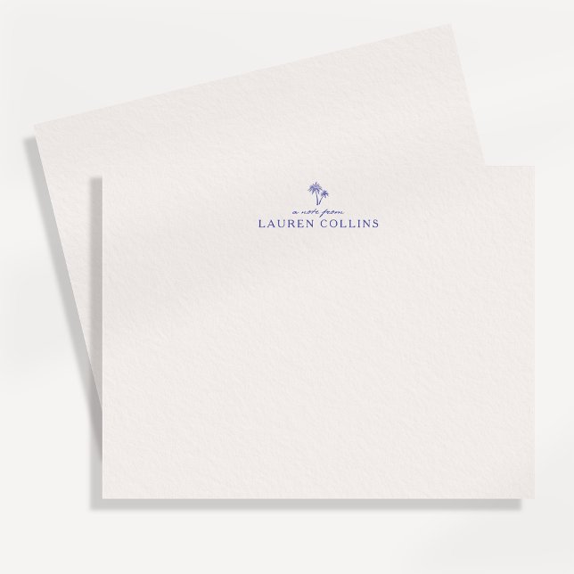 Carte de correspondance moderne avec palmier côtie (Créateur téléchargé)