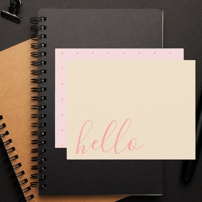 Carte De Correspondance Moderne Élégant Blanc simple ivoire & rose (Créateur téléchargé)