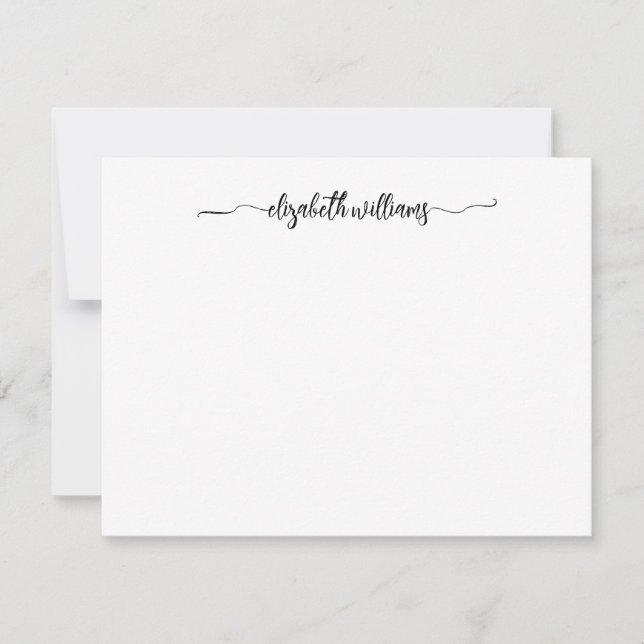 Carte De Correspondance Moderne Élégant Chic Script Calligraphie (Devant)