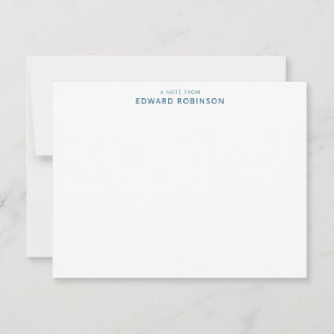 Carte De Correspondance Moderne Elegant Marine Blue Stationery personnel