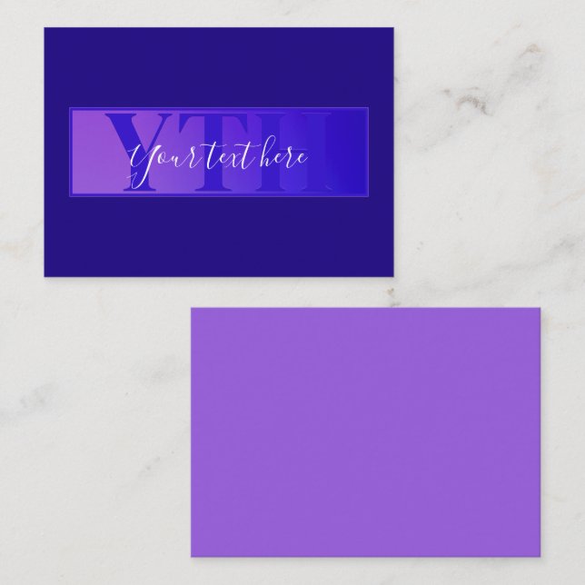 Carte De Correspondance Moderne Élégant Nom de Script & Monogramme Ombre V (Devant / Derrière)
