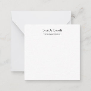 Carte De Correspondance Moderne Elegant Plain Simple Blanc Spécial