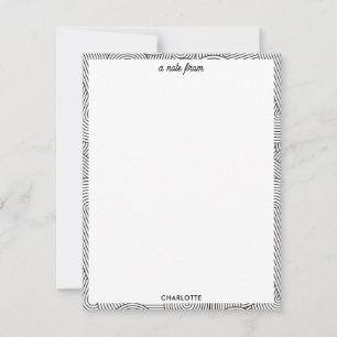 Carte De Correspondance Moderne Géométrique Milieu de Siècle Arch Noir Bla