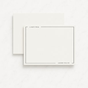 Carte de correspondance moderne ivoire avec bordur