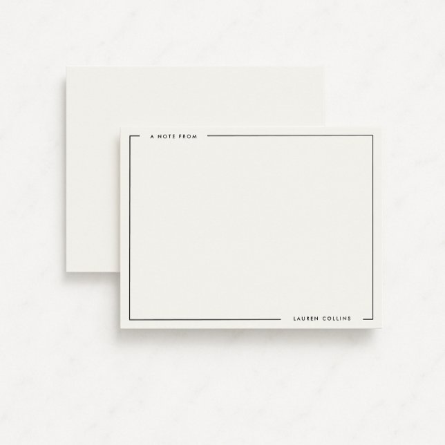 Carte de correspondance moderne ivoire avec bordur (Créateur téléchargé)