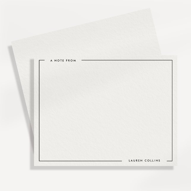 Carte de correspondance moderne ivoire avec bordur (Créateur téléchargé)