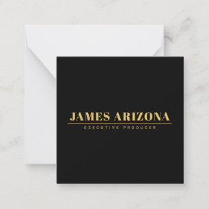 Carte De Correspondance Moderne minimaliste Black Gold Professional tendan