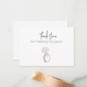 Carte De Correspondance Moderne, Minimaliste, Merci de M'avoir Aidée à Gra