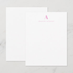 Carte De Correspondance Moderne minimaliste Personnalisé Rose mignon