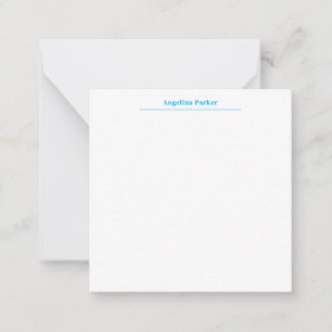 Carte De Correspondance Moderne minimaliste Plaque Bleu Simple Blanc