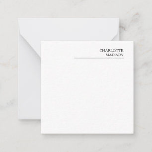 Carte De Correspondance Moderne Simple Blanc Tendance Minimaliste Uni