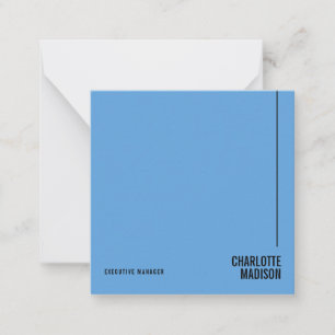 Carte De Correspondance Moderne Simple Bleu Ciel Minimaliste Propre Nom