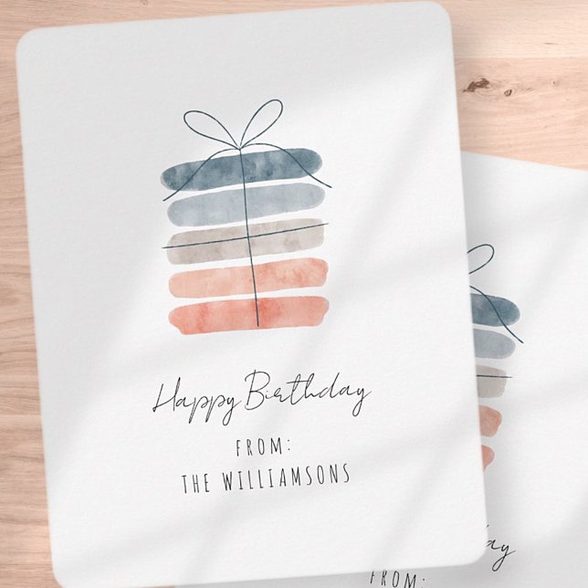 Carte De Correspondance Moderne Simple Chic Joyeux voeux d'anniversaire (Créateur téléchargé)