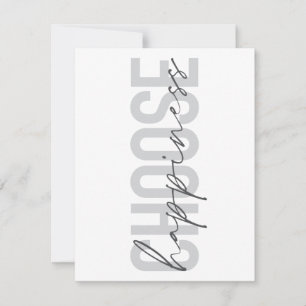 Carte De Correspondance Moderne, simple, inspirant "Choisissez le bonheur"