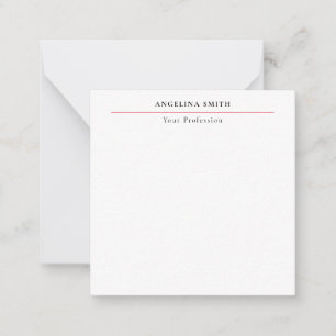 Carte De Correspondance Moderne Simple Minimaliste Blanc Rouge Professionn