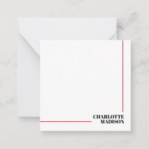 Carte De Correspondance Moderne Simple Noir Blanc Tendance Minimaliste Sim