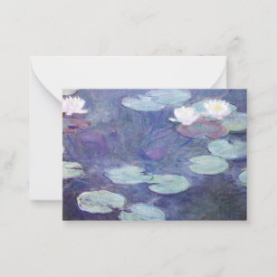 Carte De Correspondance Monet - Lys D'Eau Rose