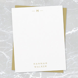 Carte De Correspondance Monograme d'or Sophisticated modern