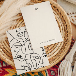 Carte De Correspondance Monogramme Abstrait moderne et papier à lettres