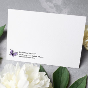 CARTE DE CORRESPONDANCE MONOGRAMME BLANC À BOUTEILLE