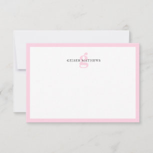 Carte De Correspondance Monogramme classique moderne typographique clair r