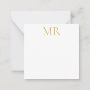 Carte De Correspondance Monogramme Classique Professionnel Minimaliste Sim