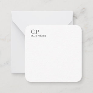 Carte De Correspondance Monogramme classique professionnel simple
