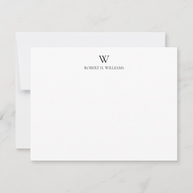 Carte De Correspondance Monogramme classique simple (Devant)