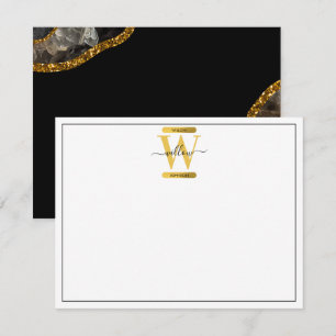 Carte De Correspondance Monogramme de la Parties scintillant de la géode d