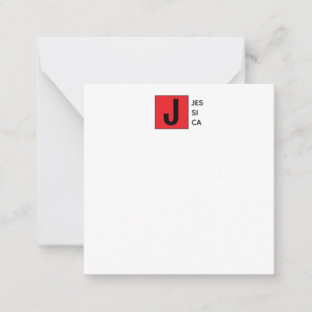 Carte De Correspondance Monogramme de nom professionnel élégant moderne (Devant)