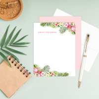 Monogramme de portrait diagonal d'Hibiscus tropica