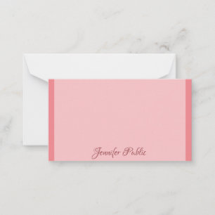 Carte De Correspondance Monogramme de script manuscrit personnalisé couleu